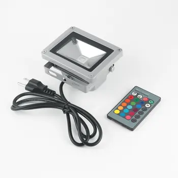 

ICOCO New High Quality Outdoor Waterproof IP65 Floodlight 10W 85V-265V RGB 16 Colof Changeable with Remote Controller Wholesale