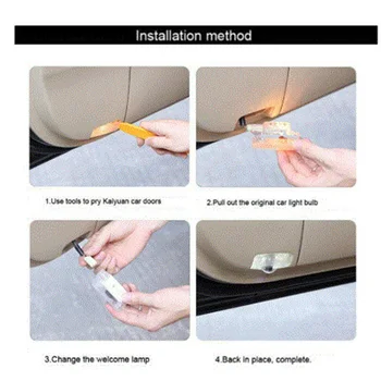 

2pcs DC 12/24V 5W LED Courtesy Welcome Projector Logo Shadow Light Car Door Lamp For BMW Decortion Car Accessories