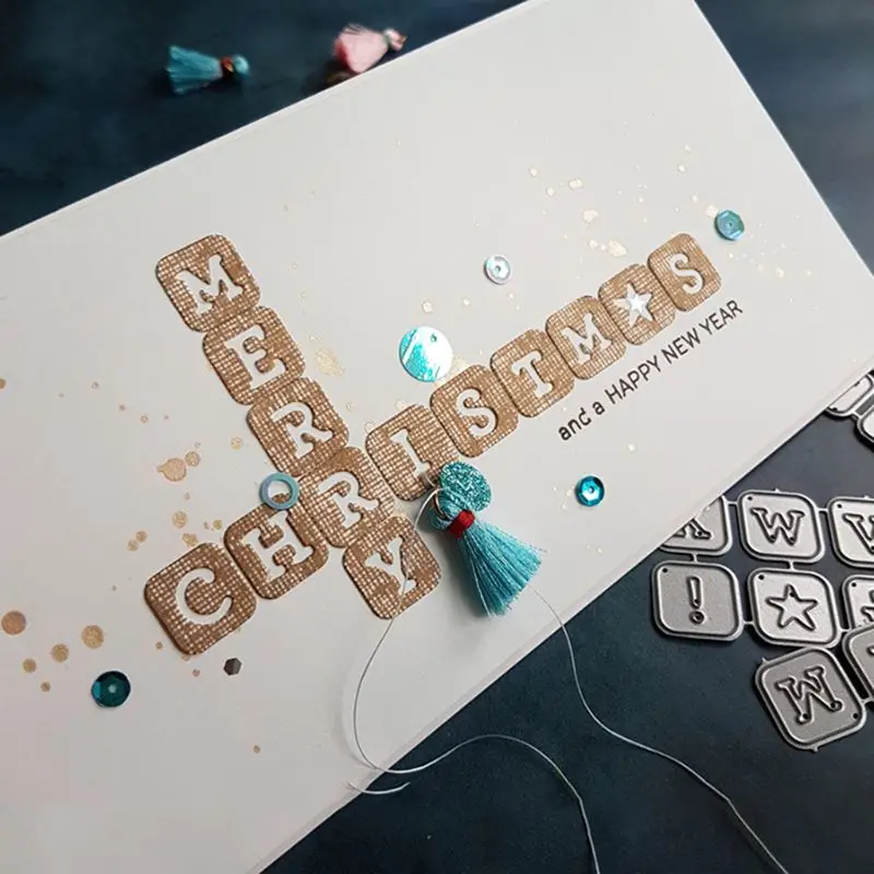 Description Picture 4 of itemAlphabet Letters Metal Cutting Dies Stencil Scrapbooking DIY Album Stamp Paper Card Embossing Decor Craft Drop Ship