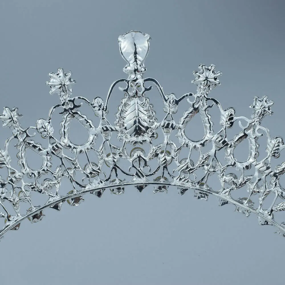 Birthday Diadem Wedding Bridal Crown Crystal Rhinestone Water Drop Shape Tiara 