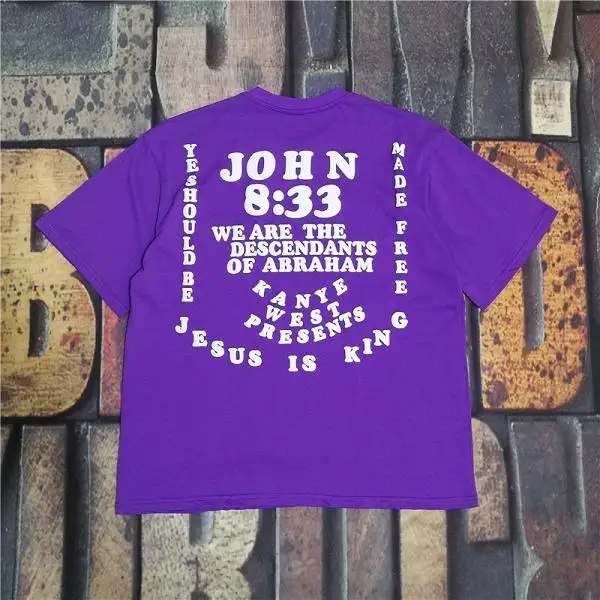 19ss и надписью «jesus is футболка King качественные хлопковые носки harajuku небо футболки для мужчин и женщин, различные элементы стиля и надписью «jesus is футболка King
