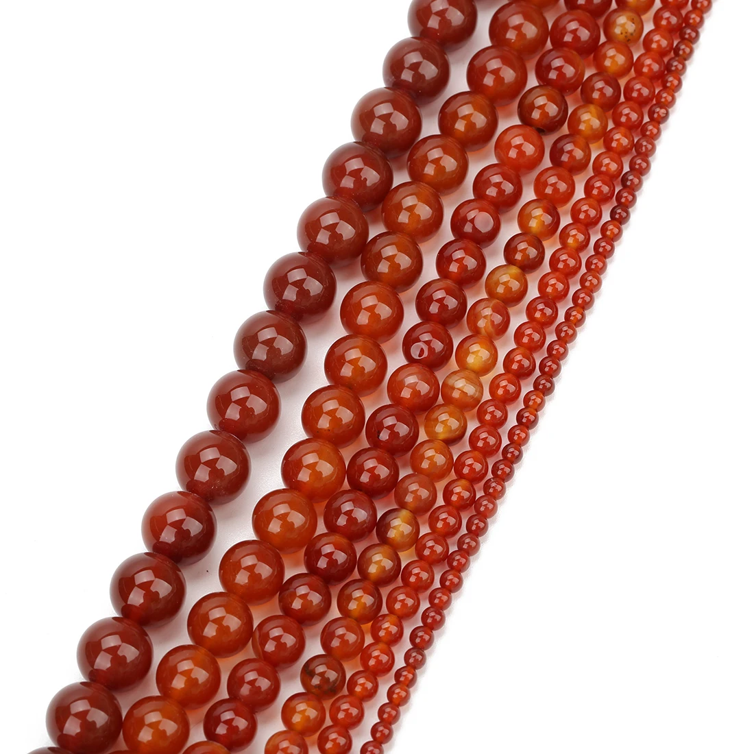 Red Beads Round Carnelian Natural Banded Agat Natural Stone Charm Beads For Jewelry Making DIY Bracelet Necklace 4 6 8 10 12 mm