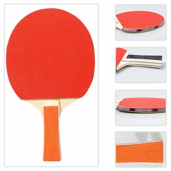 

2Pcs Table Tennis Ping-Pong Racket Paddle Long Haddle Rackets Paddle 3 Balls Set Soft Lightweight And Flexible Sponge