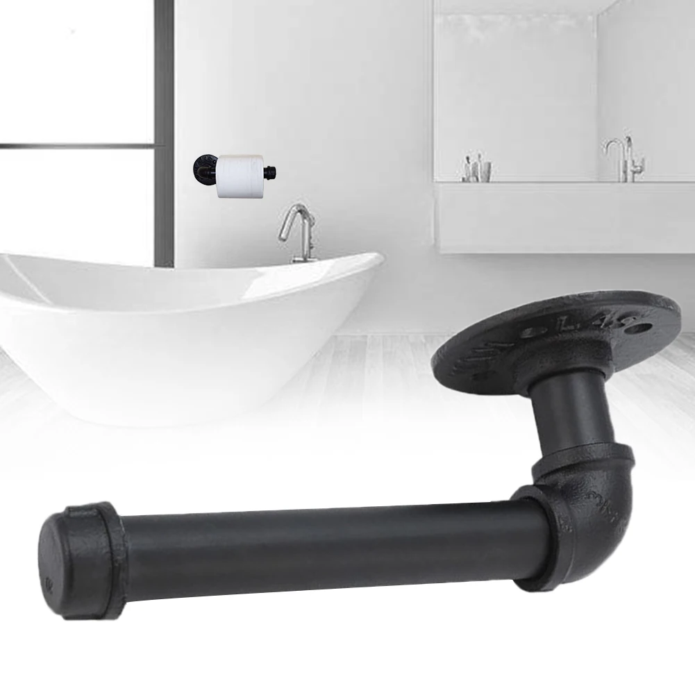 Pipeline Design Retro Industrial Style Paper Tissue Holder Towel Rack Bathroom Home Roll Shelf Vintage Decoration Wall Mount |