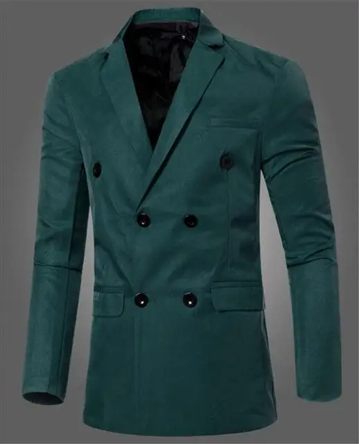 Dark green Роскошная мужская официальная одежда, мужская спортивная одежда, деловая мужская одежда ярких цветов, осенние и зимние мужские костюмы, простые мужские костюмы - Цвет: Dark green