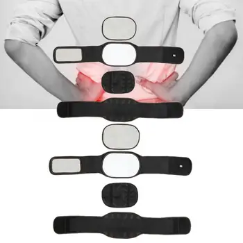 

Adjustable Self Heating Waist Brace Protector Magnet Therapy Warm Keeping Fixation Waistband Support (Black+Yellow Edge)