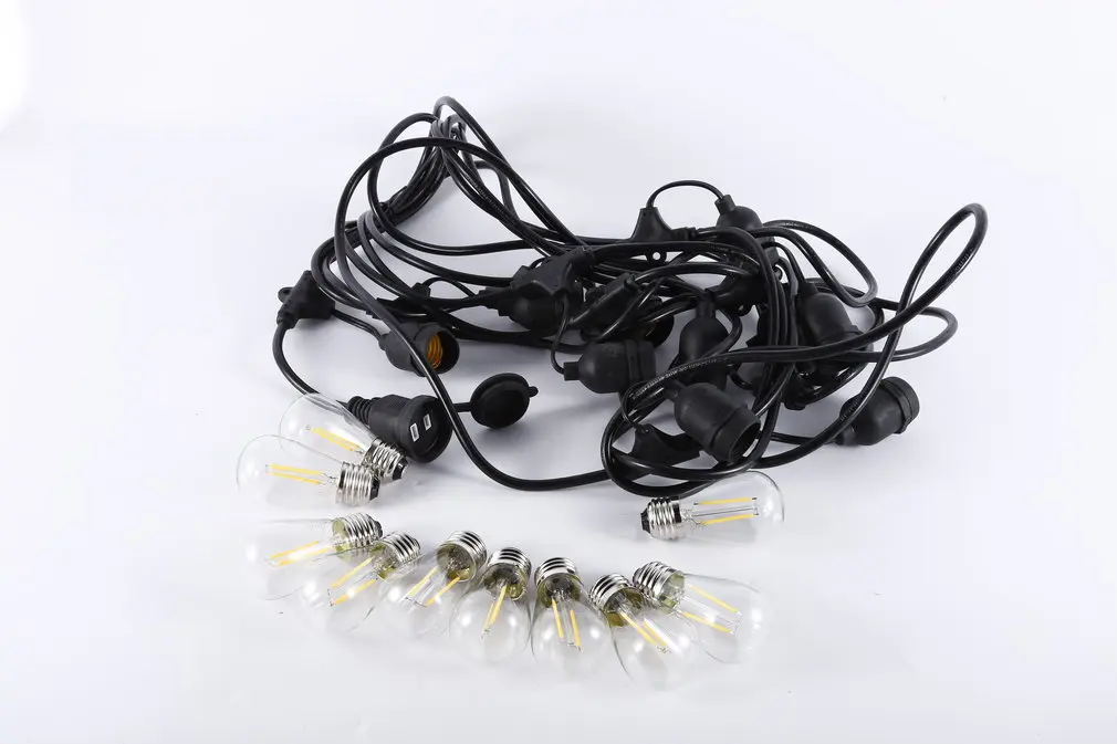 

Outdoor Weatherproof High-End Commercial Grade LED Lights- WeatherTite Technology - Includes 2-watt LED Bulbs - 30 Foot Strand