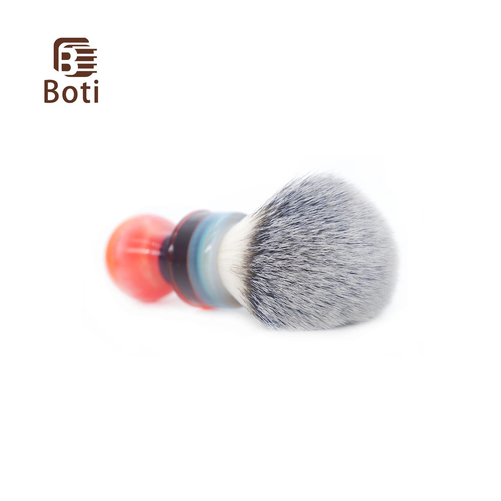 Boti Brush-3 Color Synthetic Hair Shaving Brush Knots Class A Bulb Type Men's Beard Shaping Tool Round Chassis images - 6