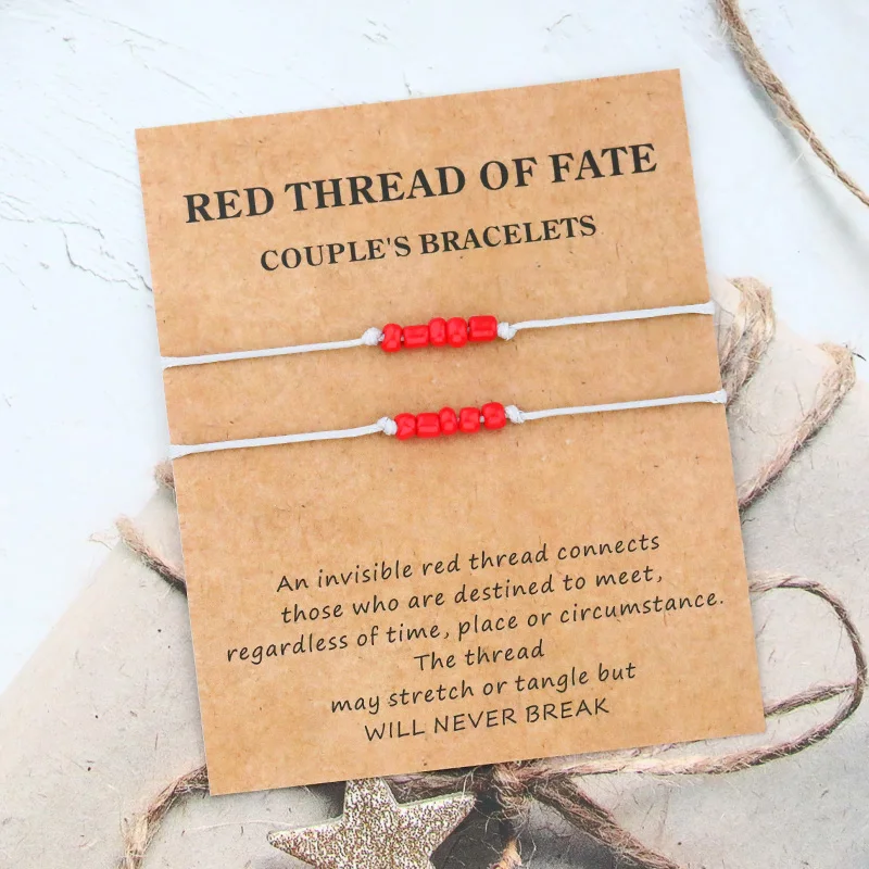 2 Red Thread Of Fate Couple S Bracelets Lucky Red String Of Fate Matching Couples Bracelet Set For Women Men Lucky Love Jewelry Bracelets Aliexpress