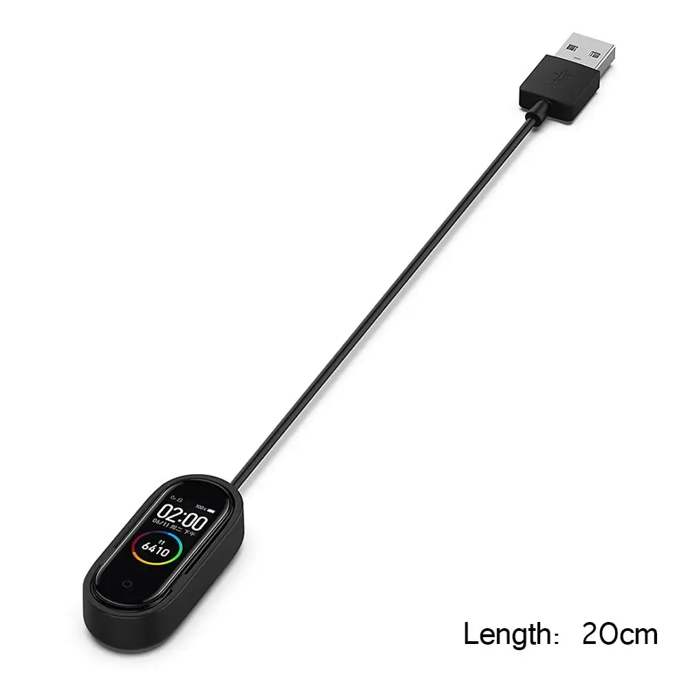 Разборка-Бесплатный кабель зарядное устройство адаптер для Xiaomi Mi Band 4 3 usb зарядный кабель замена зарядное устройство Смарт Браслет аксессуары - Цвет: 4 20cm