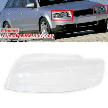 

Car Headlight Headlamp Lens Cover Left Side For Audi A4 B6 2002 2003 2004 2005 ABS Plastic