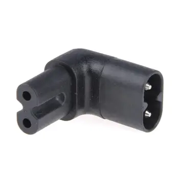 

ABKT-2.5A IEC320-C8 to C7 90 Degree Up Angle Angled Power Adapter Converter 110-250V