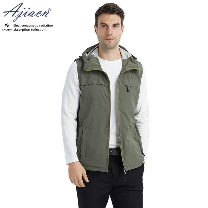 전자기 방사선 보호 후드 조끼 5g 통신 신규, 에너지 차량, EMC 실험실 EMF 차폐 의류