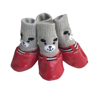 

Warm Cotton Dog Socks Cartoon Protection Funny Anti Skid Socks Dog Christmas Survival Calcetines Perro Dog Accessories YY50GW