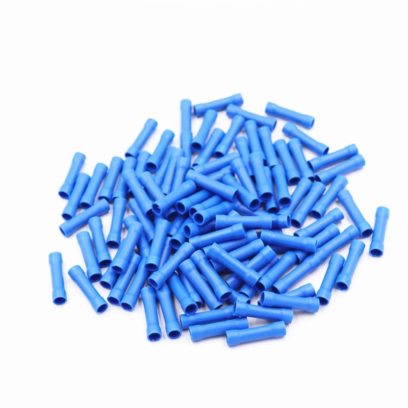 BV2 100pcs blue 100 шт./50 шт. BV1.25 BV2 BV5.5 изолированный стыковый разъем Электрический автомобильный кабель провода обжимной терминал - Цвет: BV2 100pcs blue