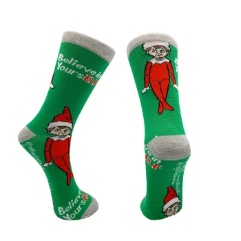 

PEONFLY Funny Cartoon Boy In Red Pattern Socks Men Casual Harajuku Hip Hop Creative Happy Socks Novelty Cotton Christmas Socks