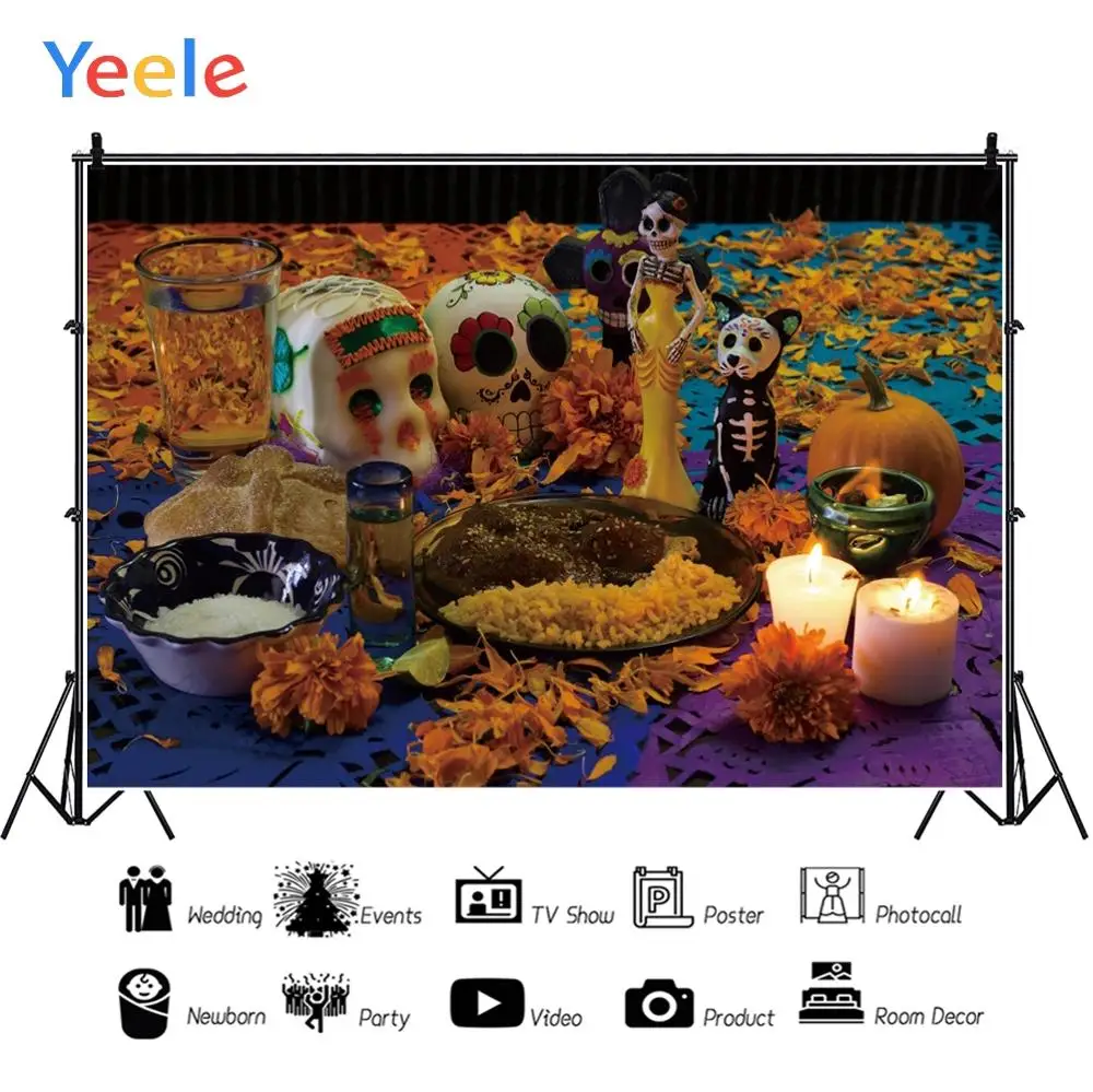 Yeele Day of the Dead soul Miss индивидуальные вечерние тканевые фоны для фотосъемки для фотостудии
