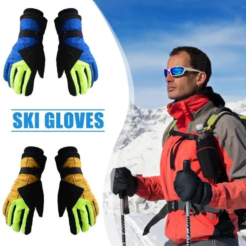 Водонепроницаемые флисовые перчатки для езды на велосипеде с сенсорным экраном, теплые перчатки для катания на лыжах