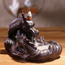 Украшение из керамики для офиса, винтажная медитация, чайная курильница, домашние ремесла, ладан, горелка, дракон, ароматерапия
