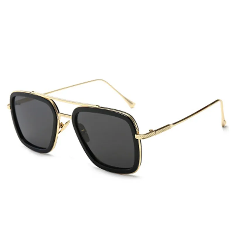Iron Man Tony Stark Square Sunglasses for Men | Spiderman Edith Retro Glasses Robert Downey JR Tom Holland image 5