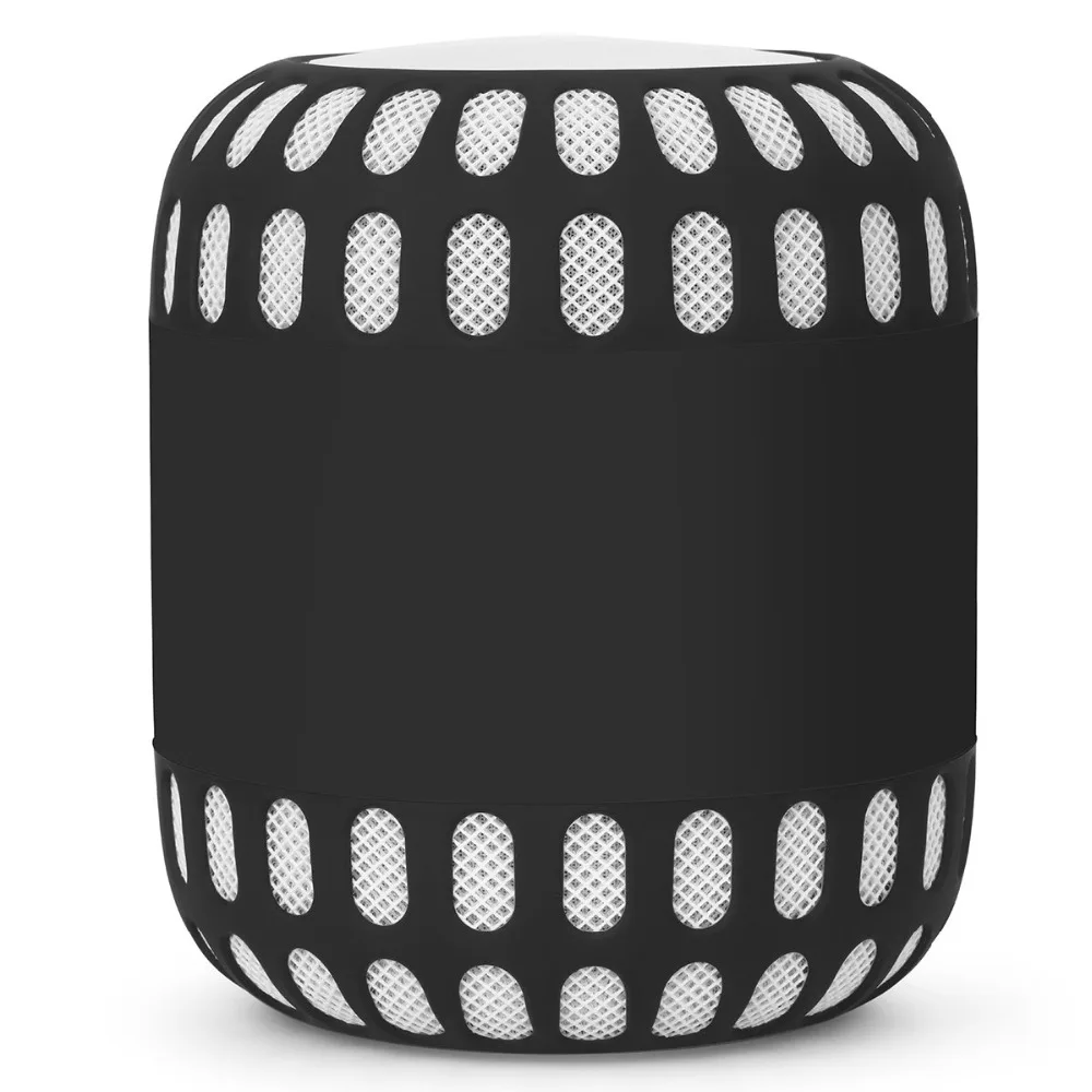 Силиконовый чехол HomePod, эластичный пылезащитный чехол против царапин для смарт-динамик Apple HomePod аксессуары(белый, черный