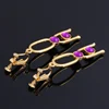 Game Fate Grand Order Gilgamesh Earrings Cosplay FGO Purple Clip Earring Men Women Ear Clip Costume Accessories 3