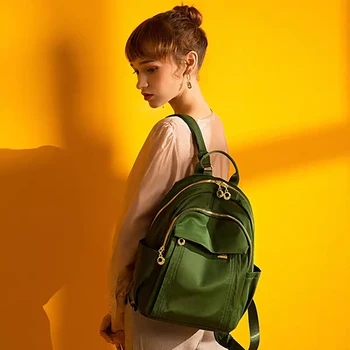 

Backpack women's 2020 new fashion trend backpack large capacity canvas computer bag college students Oxford cloth bag