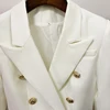 TOP QUALITY New Fashion 2024 Designer Jacket Women's Classic Double Breasted Metal Lion Buttons Blazer Outer Size S-5XL 5