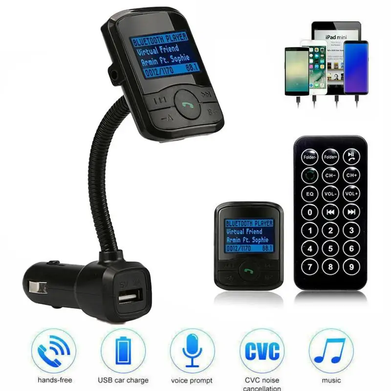 1 шт. Bluetooth автомобильный комплект fm-передатчик беспроводной Handsfree аудио приемник