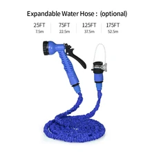 25FT-175FT садовый удлиняющийся шланг волшебный гибкий шланг для воды пластиковые шланги трубы с распылителем полива сада