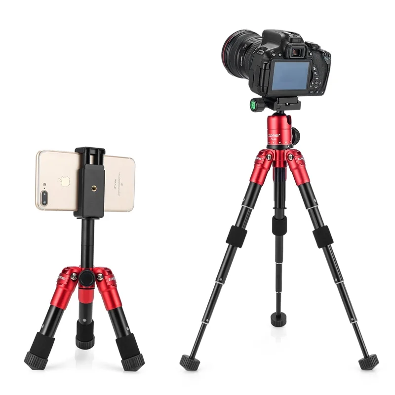  Zomei Camera Live Tripod lightweight Aluminum Flexible CK45 Mini Tabletop tripod & Phone holder for