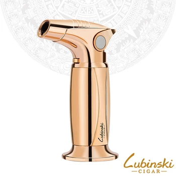 

LUBINSKI Metal Cigar Cigarette Lighter Torch Jet Flame Refillable Windproof Lighter Tobacco Smoking Tool With Gift Box New
