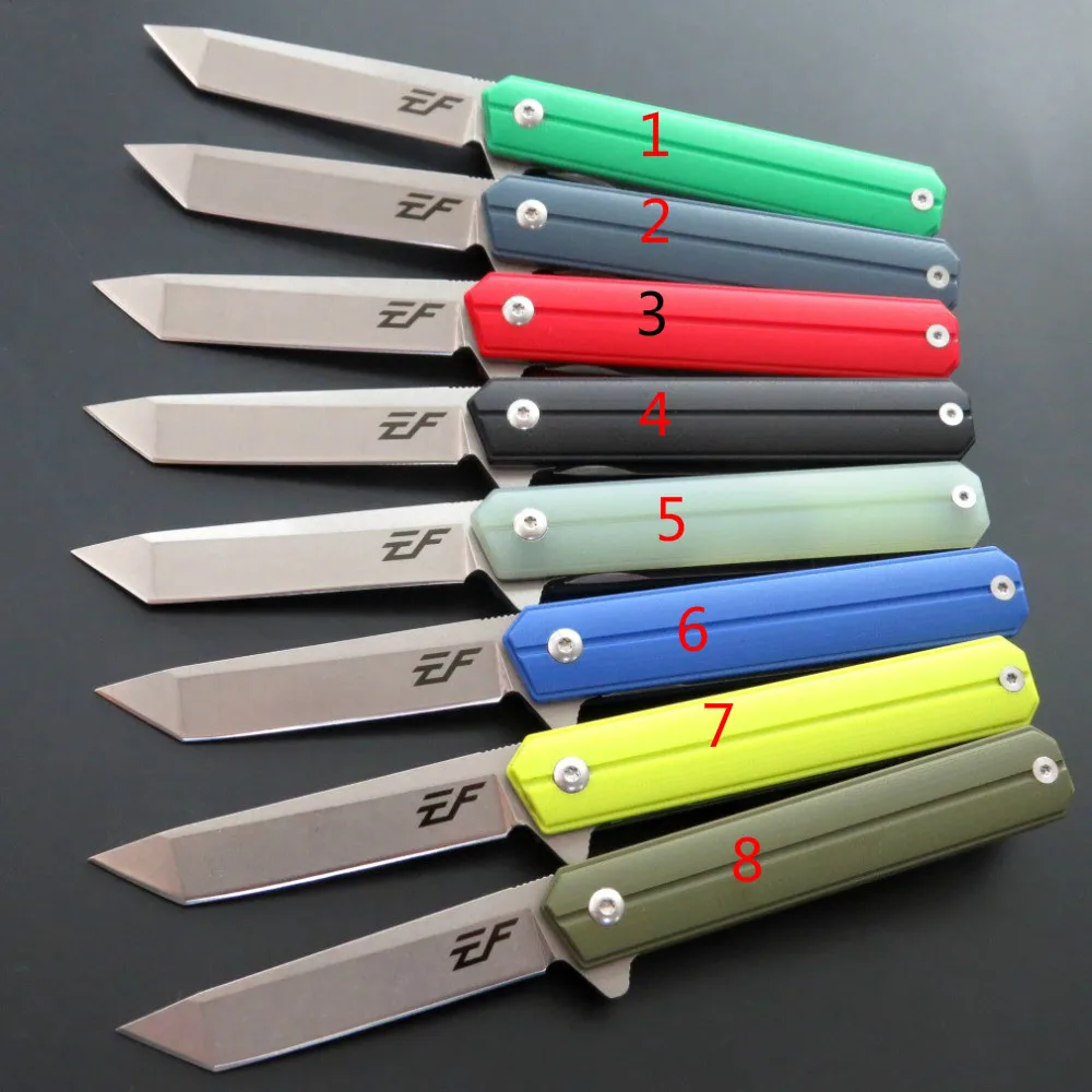 

EF EF64 Folding Knife Tactical Outdoor Survival Camping Bushcraft Pocket Knife D2 blade G10 Handle ball bearing