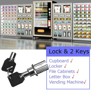 

Durable Multipurpose Safety Lock Cylinder Lock Tubular Cam Lock with 2Key for Turning Machine Vending Machine Cupboard Locker