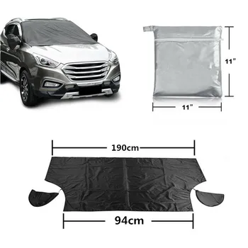 

Universal Large Car Windshield Mirror Protection Snow Cover With Magnetic Edges