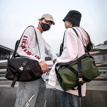 

Youth Shoulder Bag Cool Girl Handbag Oxford Cloth Simple Street Student Bag Unisex Trend Black Green Handbag