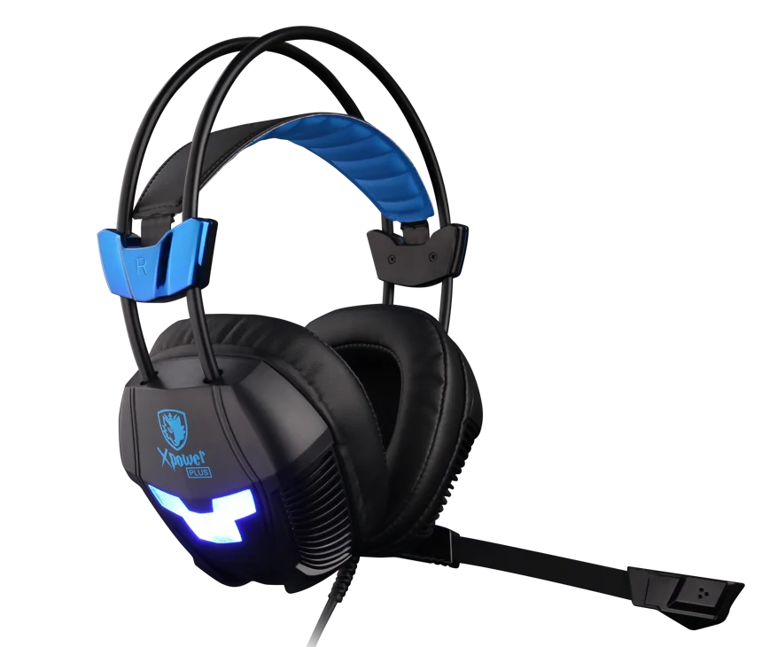 Вибрирующие наушники SADES Xpower Plus глубокие басы стереогарнитура с объемным звуком