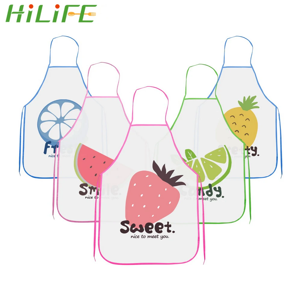 HILIFE без рукавов водонепроницаемый анти-масло фартуки для выпечки фрукты шаблон