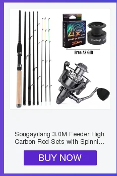 Sougayilang, 3 м, L м, HPower, удочка, 6 секций, кормушка, Сверхлегкий вес, углеродный спиннинг, удочка для путешествий, рыболовные снасти