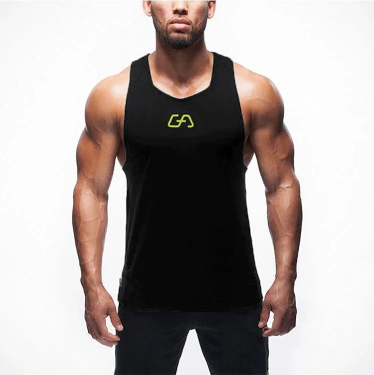 

Muscle Fitness Sports Vest Men Summer Sleeveless Sports Training Quick-Dry Vest Sweat Absorbing Loose-Fit Running Brothers