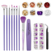 

Nail Art Brush Set For Professional Manicure Rhinestone Acrylic Paint Brushes Kit UV Gel Polish Nails Lining Pen Gradient Tools