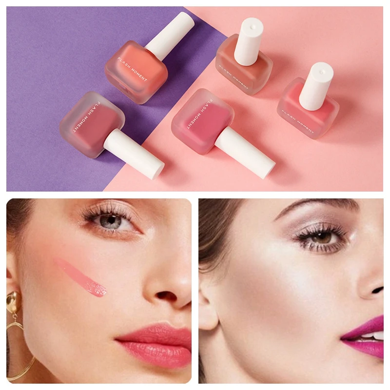 Жидкие румяна персикового цвета палитра для макияжа матовая помада пигмент