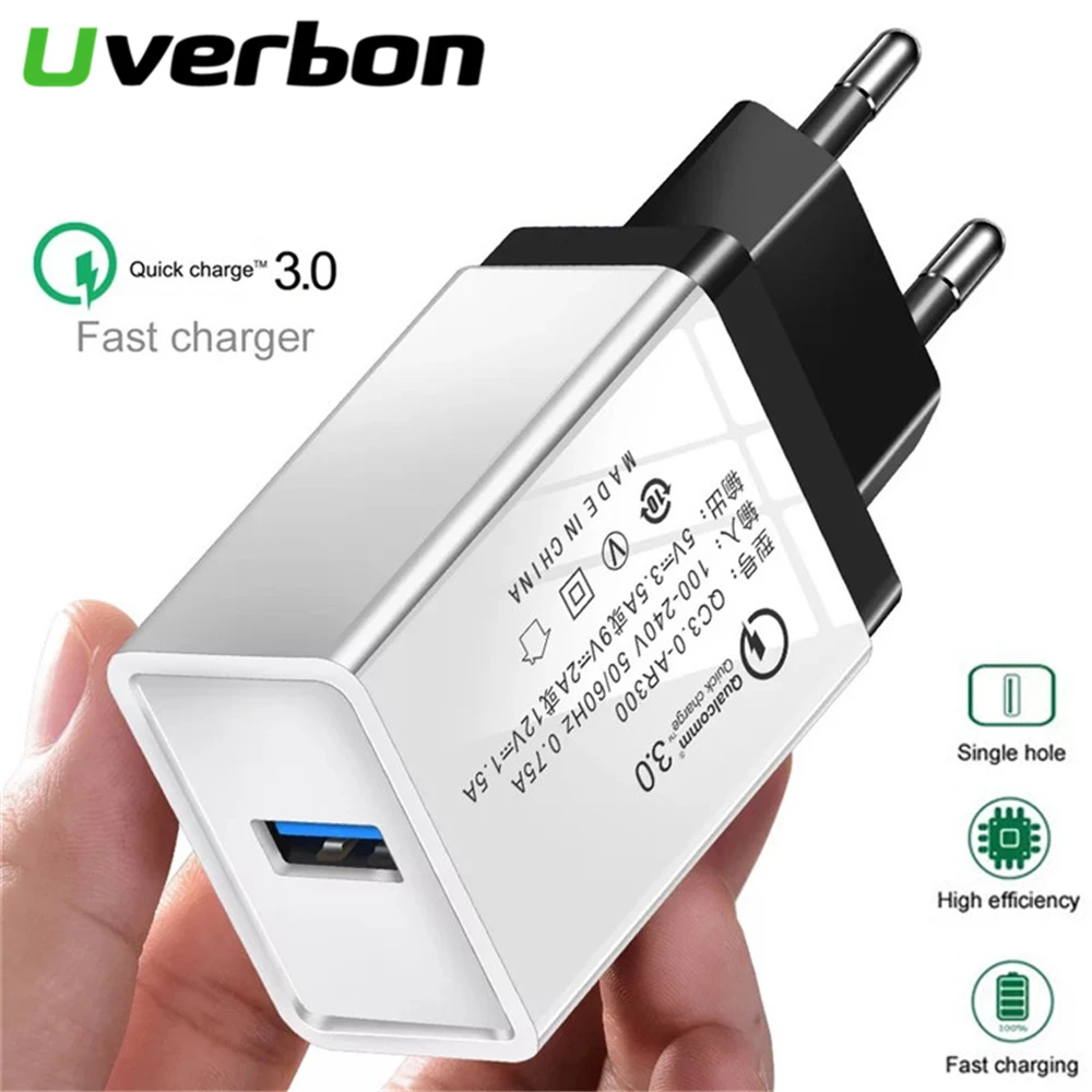 

Quick Charge 3.0 USB Phone Charger 5V/3.5A Fast Traver Wall Charger Adapter for Huawei Xiaomi Samsung Galaxy