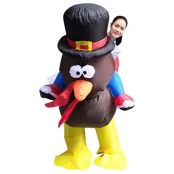 

Walking Turkey Inflatable Suits Easter Performance Costume Clothes for Adult