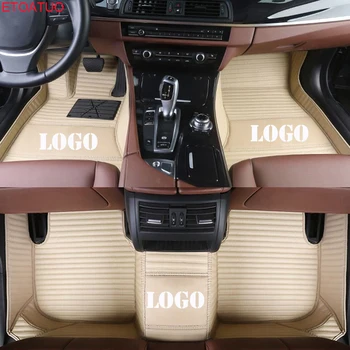 

ETOATUO custom logo car floor mats for Ssangyong All Models kyron ActYon Korando Rexton car styling car accessories car mats car