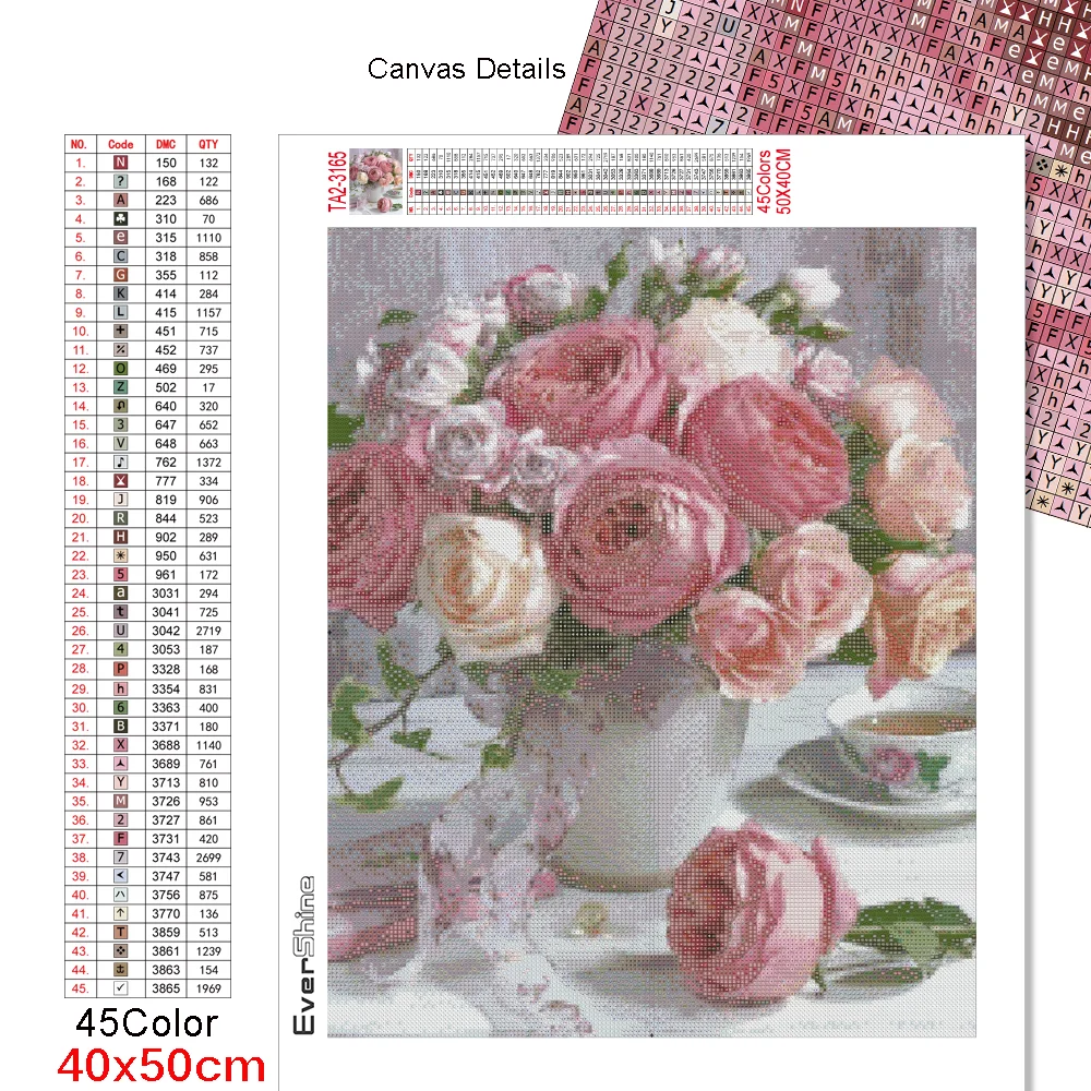 5D DIY Diamond Painting Kit Flower Cross Stitch Mosaic Diamond Embroidery Rose Full Square Drill Home Decoration diamond art painting kit diamond painting set diamond painting