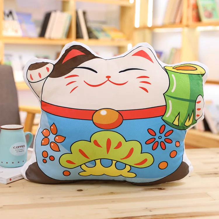 Мультяшная большая мордочка кошка Счастливый Кот плюшевые игрушки кошка двухсторонняя подушка диван подушка pa zhen