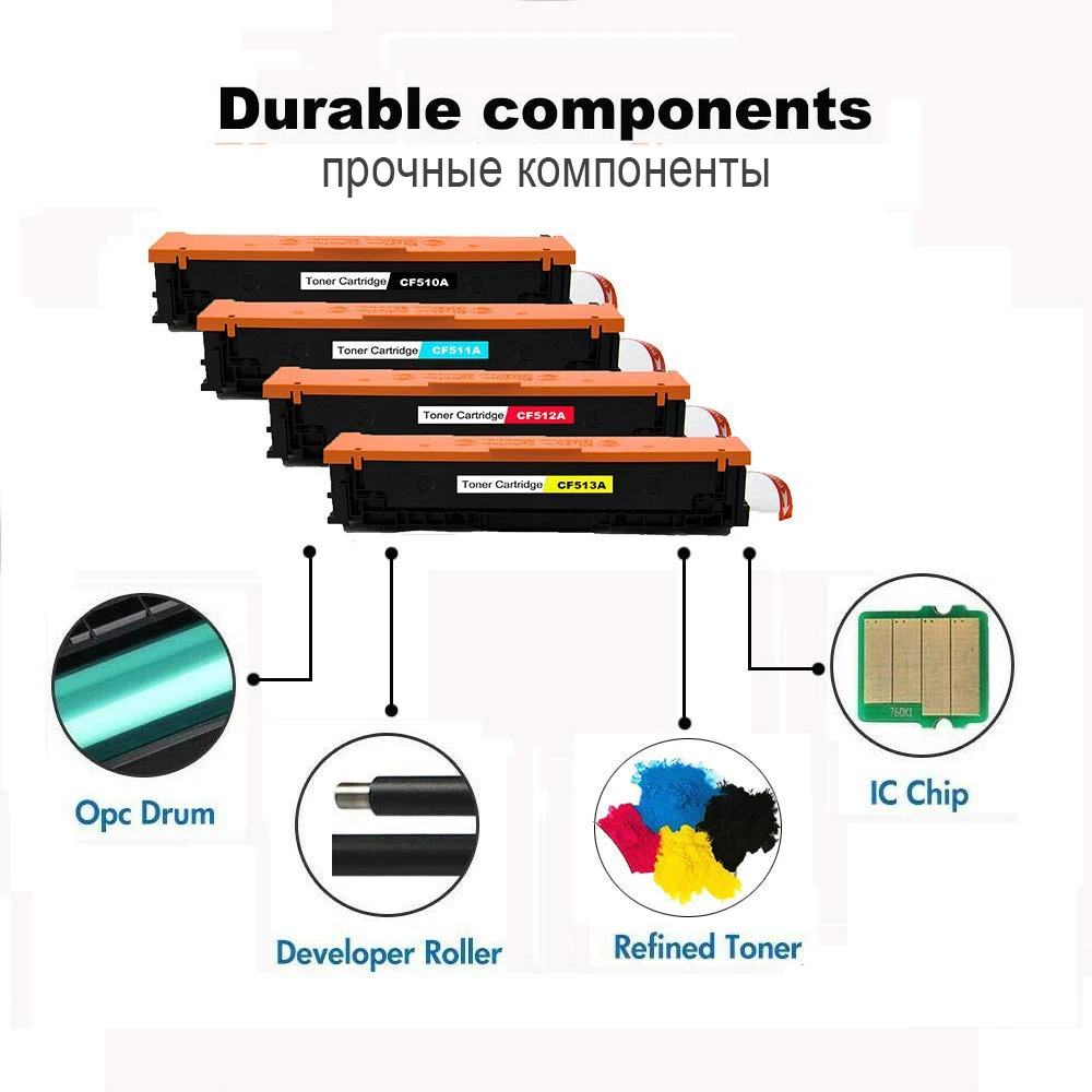 204A CF510A CF511A CF512A CF513A тонер-картридж для hp Цвет Laserjet Pro M154a M154nw МФУ M180n M180nw M181fw M181fdw принтер