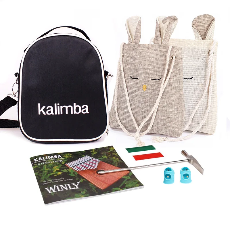 Thumb-Piano-Bag Kalimba-Accessorie Tuning-Hammer Finger-Piano Song-Book Tinstructions