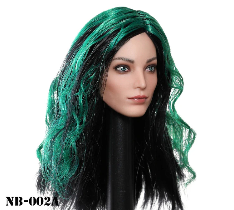 В наличии 1/6 женская голова Sculpt NB-002 X-men Emma Watson голова резная с зелеными/черными/коричневыми волосами модель для 12 ''тела